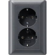 Gira - Steckdose Schuko-Doppelst.dose anth 078328