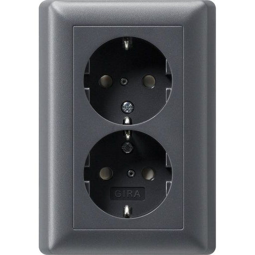 Gira - Steckdose Schuko-Doppelst.dose anth 078328