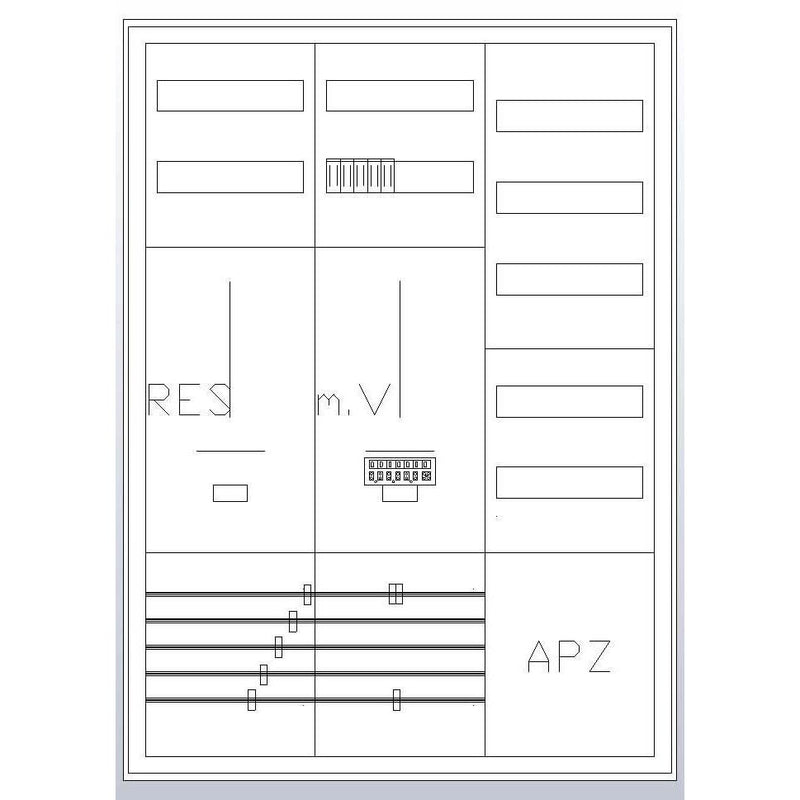 ABN - Zähler-Komplettschrank Zählerschrank S37ZA511 3Pkt 1Z 1R 1V 1APZ