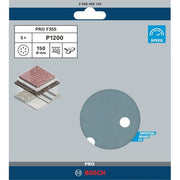 Bosch - Schleifpapier/Schleifvlies PRO F355 Schleifblatt, 150 2608605132 mm, G1200, 5-tlg