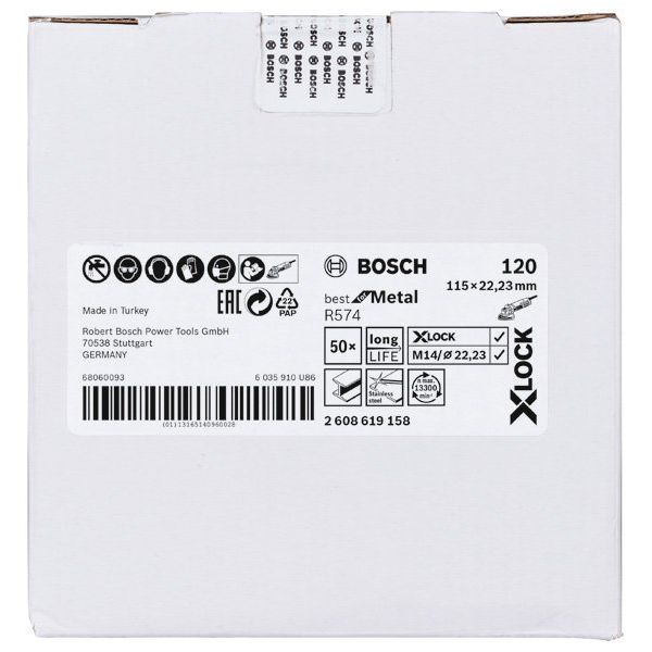 Bosch - Trenn-/Schleifscheibe PRO R574 X-Lock 2608619158 Fiberscheibe 115 mm