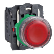 Schneider Electric - Drucktaster, Komplettgerät Leuchtdrucktaster, rot XB5AW3445 o. Rastung 1S+1Ö