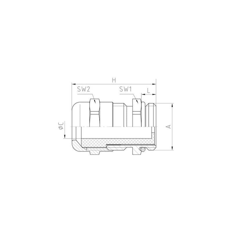 Jacob - Kabelverschraubung MS-UNI-Dichtring 18M160465 KV M 16X1,5 − 50 Stück