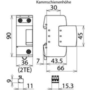 DEHN - Blitzstromableiter für Energietechnik N-PE-Blitzstromableiter DGPH M 255 DEHNgap
