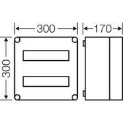 Hensel - Installationskleinverteiler Automatengehäuse Mi 1225 24TE − 1 Stück
