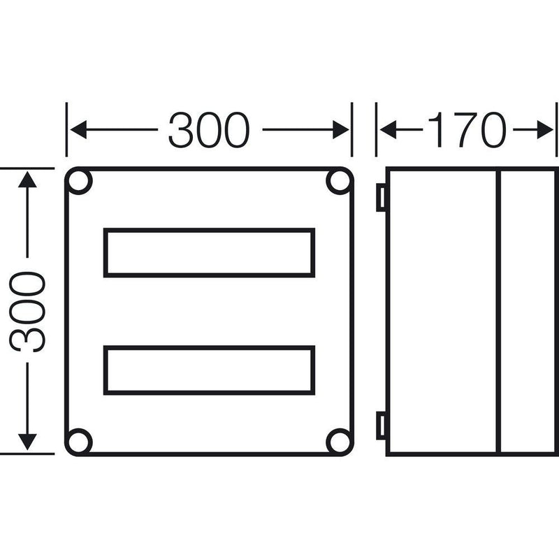 Hensel - Installationskleinverteiler Automatengehäuse Mi 1225 24TE − 1 Stück