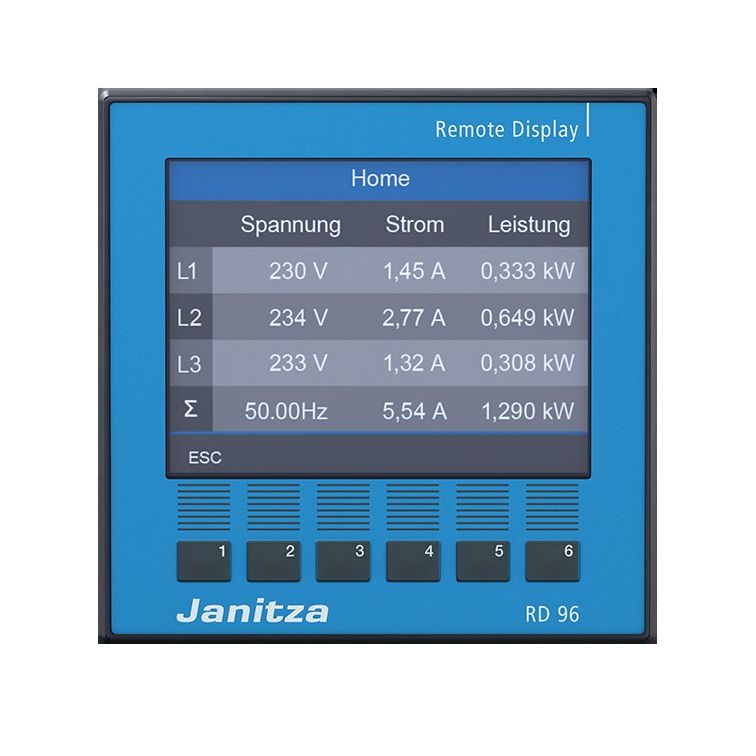 Janitza Electronic - Zubehör/Ersatzteile für Prüf- und Messgeräte (Elektro) RD 96 abgesetztes Display 5231212 für UMG 801