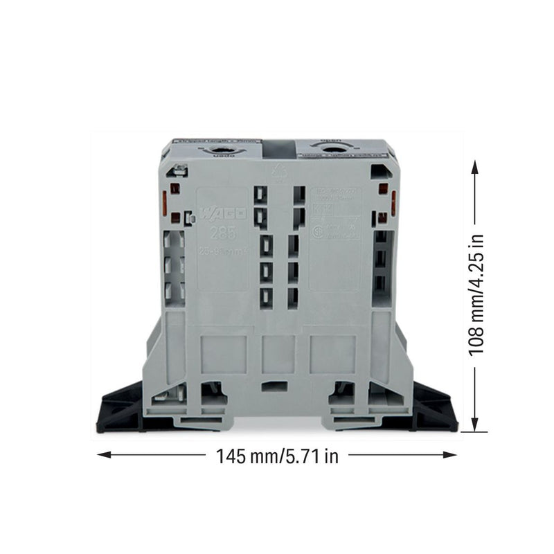 WAGO - Durchgangs-Reihenklemme 2-Leiter-Durchgangsklemme 285-181 95mm² − 5 Stück