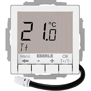 Eberle Controls - Raumthermostat/Uhrenthermostat UP-Thermostat UTE4100F-RAL9010-G55 Hinterleuchtung weiß