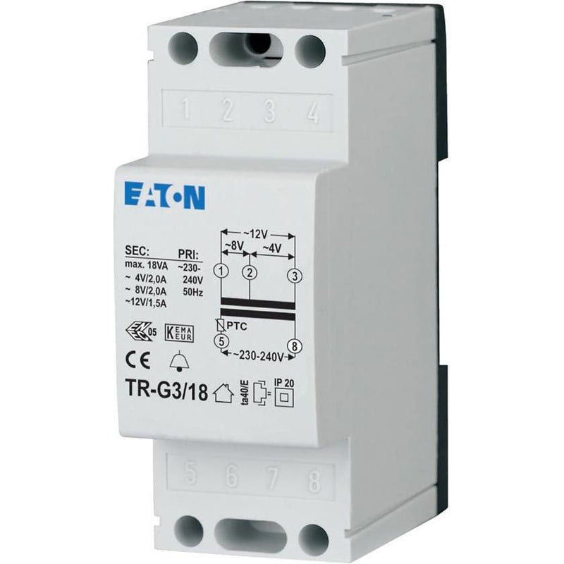 Eaton - Klingeltransformator TR-G3/18 4-8-12V/2A