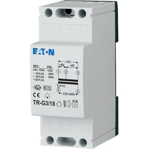 Eaton - Klingeltransformator TR-G3/18 4-8-12V/2A