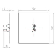 Kaiser - Zubehör/Ersatzteile für Dose/Gehäuse für Montage in der Wand/Decke Doppel-Leitungsmanschette 9089-47 D8-11 mm Vlies-Butyl