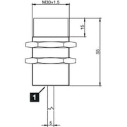 Di-soric - Induktiver Näherungsschalter Induktiver Näherungssensor INS-M30-N25NS-2C 25mm, nicht bündig