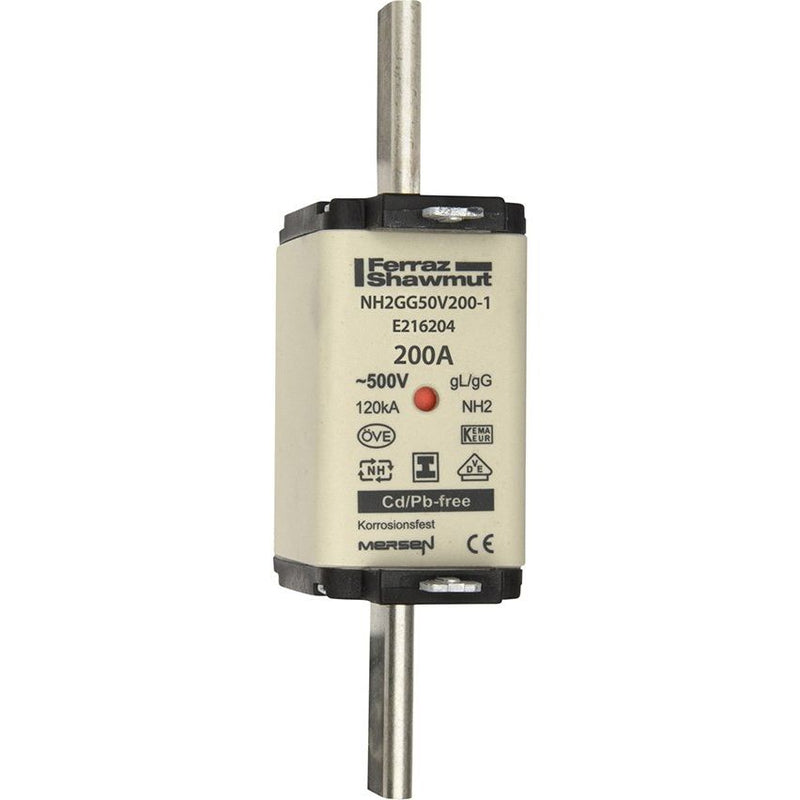 Mersen - Messersicherung NH-Sicherungseinsatz SG NH2GG50V200-1 Gr.2 gG 200A/500V KM