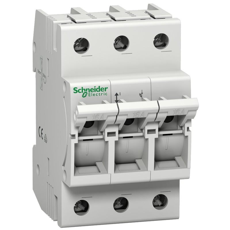 Schneider Electric - Halter für zylindrische Sicherung Lasttrennschalter MGN01316 D01, 3-polig, 16A − 4 Stück