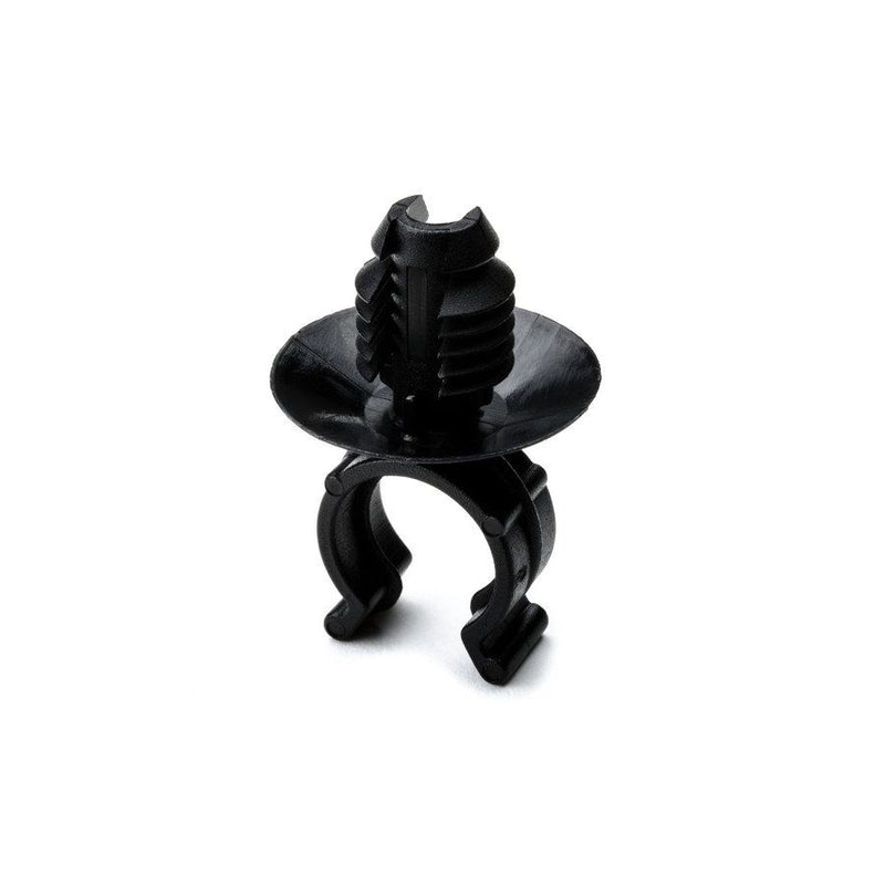 HellermannTyton - Befestigungsklammer Wellrohrhalter 155-17801(500) 22,7x8 mm, schwarz − 500 Stück