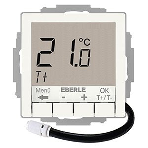 Eberle Controls - Raumthermostat/Uhrenthermostat UP-Thermostat UTE4100F-RAL9010-G55 Hinterleuchtung weiß