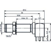 Telegärtner - Koax-Steckverbinder SMA-Winkeleinbaubuchse Au 100024718 für LTP, 50Ohm − 5 Stück