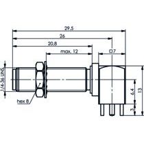Telegärtner - Koax-Steckverbinder SMA-Winkeleinbaubuchse Au 100024718 für LTP, 50Ohm − 5 Stück