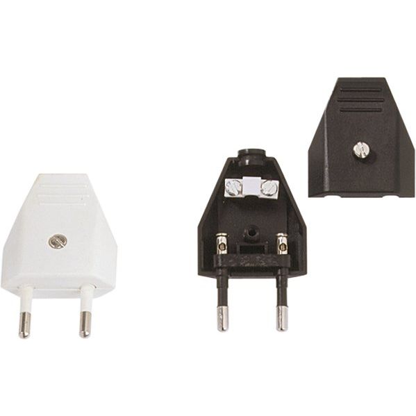 Bachmann - Schutzkontaktstecker Euroflachstecker 900.003 ws, m.Schraubanschl