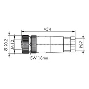 WAGO - Zubehör/Ersatzteile für Steuerungen Konfekt. Steckverbinder 4p 756-9212/040-000 M12-Bu axial