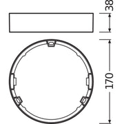Ledvance - Mechanisches Zubehör/Ersatzteile für Leuchten Anbaurahmen DL SLIMFRAME DN155WT