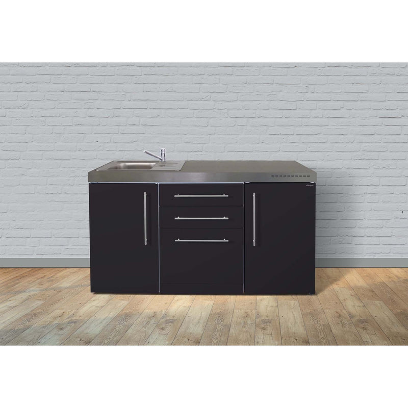 Stengel - Mini-Küche Miniküche Premiumline MPGSSM160GSGKFreBli Schwarz matt