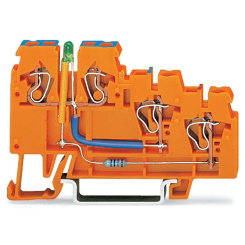 WAGO - Initiator/Aktor-Reihenklemme 3-Leiter-Initiatoren-LED 270-564/281-483 Einspeiseklemme − 10 Stück