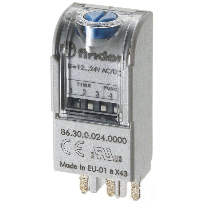 Finder - Zeitrelais Zeitmodul 86.30.0.024.0000 12-24VAC/DC,IP20  − 1 Stück
