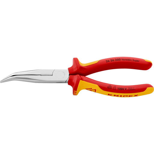 Knipex - Flachzange Flachrundzange 26 200 SB mit Schneide, 200mm