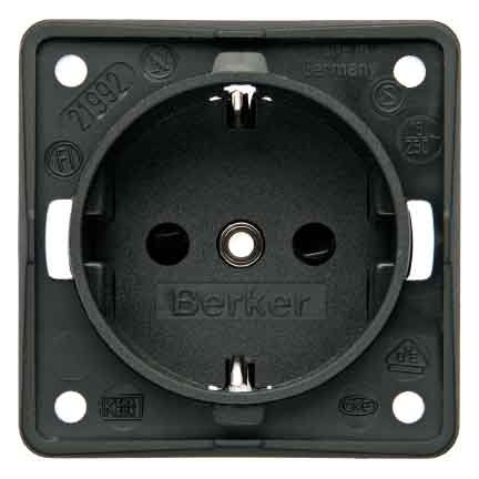 Berker - Steckdose Schuko-Steckd.anth 941952505 m.Schraubklemmen