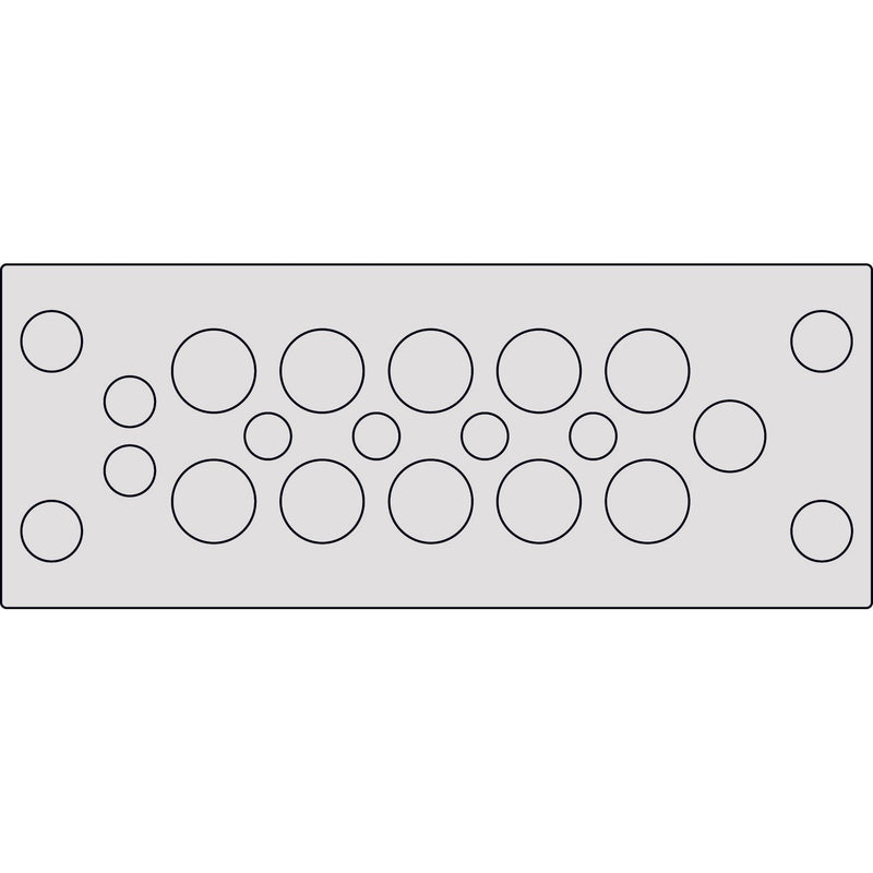Icotek - Kabelführung für Gehäuse/Schränke Kabeldurchführungsplatte KEL-DPU 24/17 gy 147mm x 58mm x 14mm − 10 Stück
