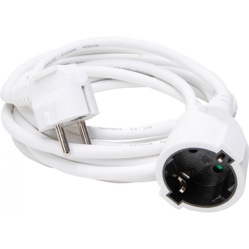 Kopp - Netzanschlussleitung Schutzkontakt-Verlängerung 143201018 16A,250V,3m,ws − 10 Stück