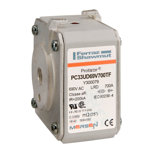 Mersen - HRC-Sicherung Sicherungseinsatz aR PC33UD69V700TF Gr.33 AC690V 700A − 3 Stück