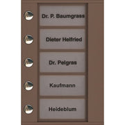 TCS Tür Control - Montageelement für Türstation Audioaußenstation 1-reihig PDT05-EB/04 Erw. 5 Tasten bronze