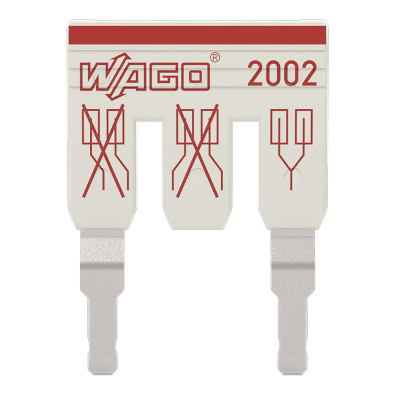 WAGO - Querverbinder/Brücker für Reihenklemme Schachtelbrücker 2-fach 2002-473/011-000 von 1 auf 3,lgr − 25 Stück
