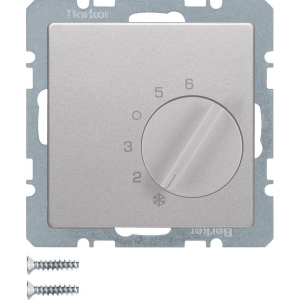 Berker - Raumthermostat Temperaturregler alu/lack 20266084 Wechsler+Zentralst