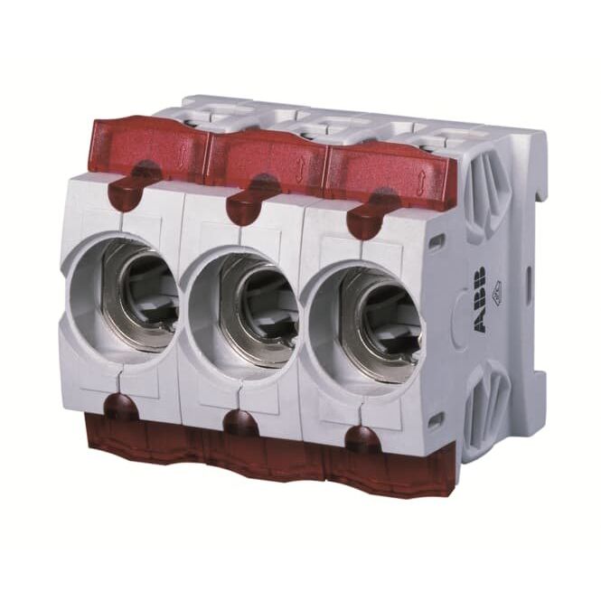 ABB Stotz S&J - Schalter für Reiheneinbau D0-Sicherungssockel ISS16/3 3-polig, 16A