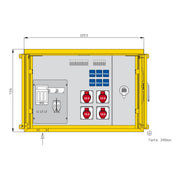 Walther Werke - Baustromverteiler Aufputzverteiler WAP0515 44kVA, 2 RCDs TypA
