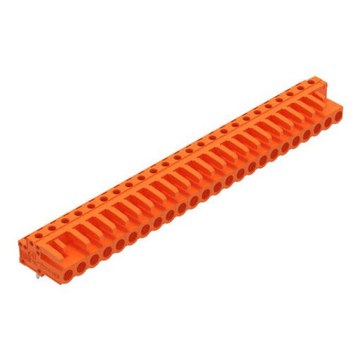 WAGO - Leiterplattensteckverbinder THT-Federleiste abgewink. 232-284 Maß 5,08mm,orange − 10 Stück