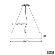 LTS Licht&Leuchten - Pendelleuchte LED-Pendelleuchte PLL 28.675 #640162 PL28 830 DALI ws