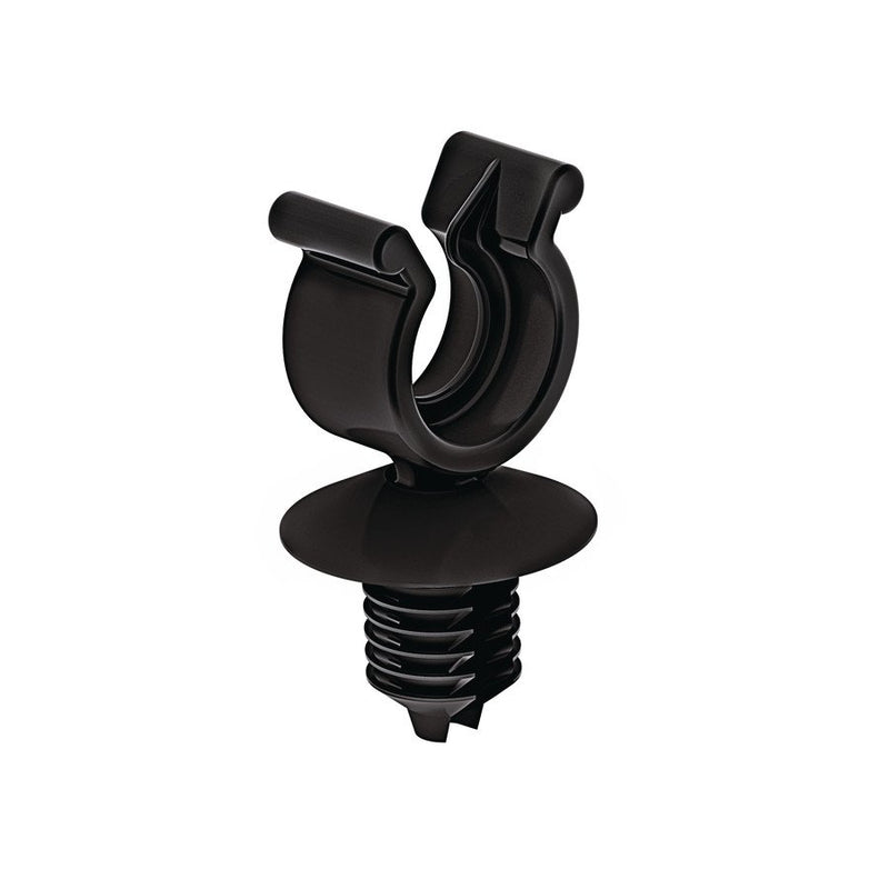 HellermannTyton - Befestigungsklammer Wellrohrhalter 151-14313(500) 18,6x8 mm, schwarz − 500 Stück
