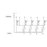 WAGO - Passiver Sensor-/Aktor-Verteiler (mit Leitung) M12-Sensor-/-Aktorbox 757-244/000-010 4-fach,4-polig