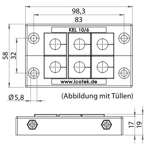 Bernstein - Zubehör/Ersatzteile für Säule (Schaltschrank) Schnittstellenplatte 9806000153