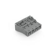 WAGO - Geräteanschluss für steckbare Gebäudeinstallation Snap-In-Stecker 770-754/062-000 4-polig,Kod. B,grau − 100 Stück