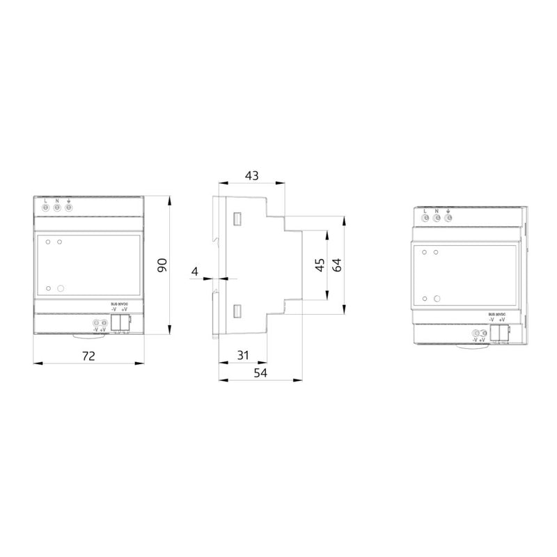 BEG Brück Electronic - Bussystem-Spannungsversorgung Netzteil PSN-230/1280/30/KNX