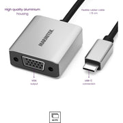 MARMITEK - Zubehör/Ersatzteile für Unterhaltungselektronik Adapter USB Typ C MARMITEK ConUSB-C/VG zu VGA