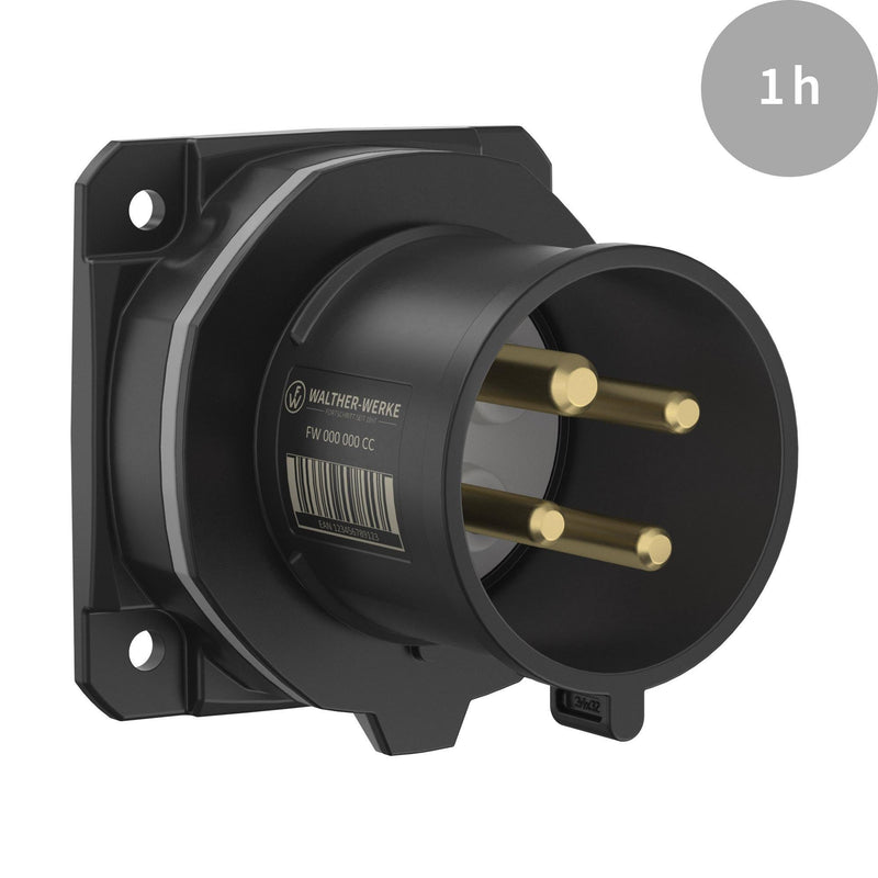Walther Werke - CEE-Gerätestecker (IEC 60309) CEE NEO Anbaugerätestecker FW630401CC gerade 32A 4P 1h