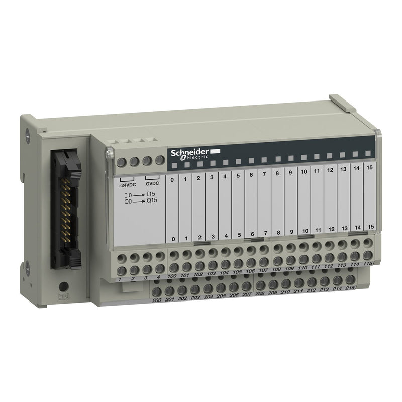 Schneider Electric - Passiver Sensor-/Aktor-Verteiler (mit Leitung) Klemmenblock ABE7H16S21 16 Eingänge passiv