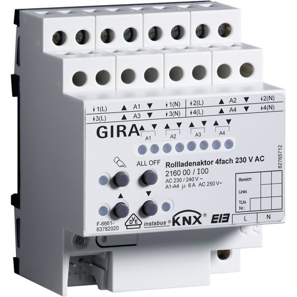 Gira - Bussystem-Schaltaktor Rollladenaktor 216000 KNX/EIB REG